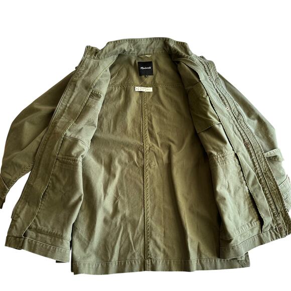 Olive Green Women's Utility Jacket - Picture 5 of 12